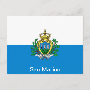 vlag van San Marino Briefkaart