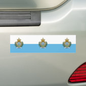 Vlag van San Marino Bumpersticker (Op auto)