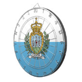Vlag van San Marino Dartbord (Voorkant Rechts)