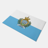 Vlag van San Marino Deurmat (Schuin)