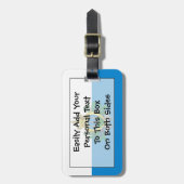 Vlag van San Marino - Easy ID Personal Bagagelabel (Voorkant verticaal)