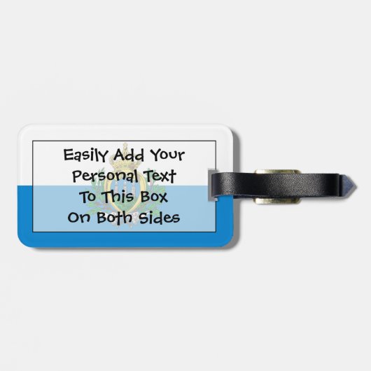 Vlag van San Marino - Easy ID Personal Bagagelabel (Achterkant horizontaal)