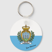 Vlag van San Marino en patriotten van San Marino Sleutelhanger (Voorkant)