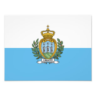 Vlag van San Marino Foto Afdruk