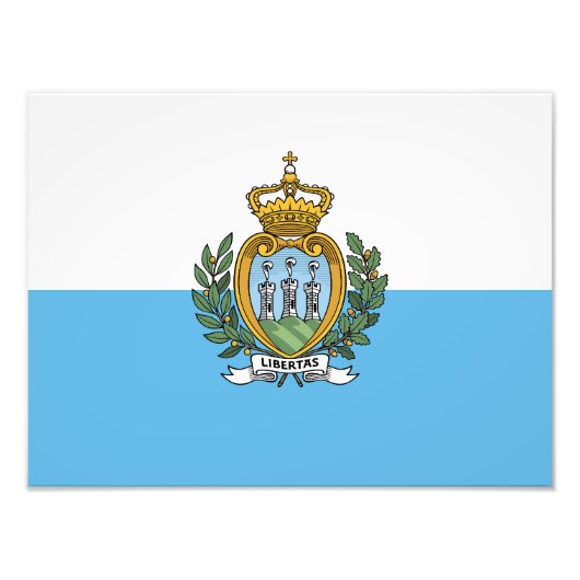Vlag van San Marino Foto Afdruk (Voorkant)