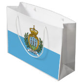 Vlag van San Marino Groot Cadeauzakje (Achterkant Gekanteld)