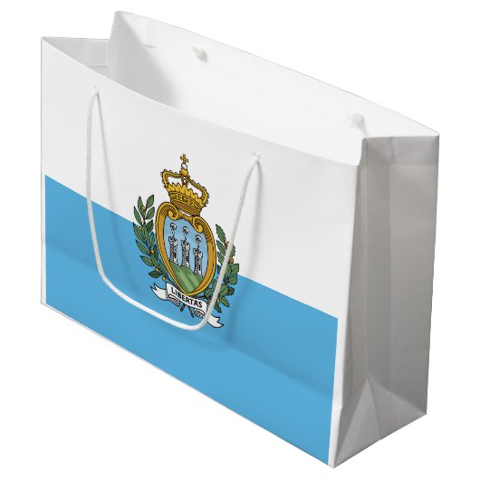 Vlag van San Marino Groot Cadeauzakje (Voorkant Gekanteld)