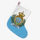 Vlag van San Marino Grote Kerstsok (Voorkant (Hangend))