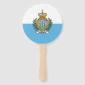 Vlag van San Marino Handwaaier (Achterkant)