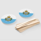 Vlag van San Marino Handwaaier (Niet-gemonteerd)