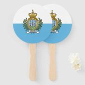 Vlag van San Marino Handwaaier (Voorkant en achterkant)
