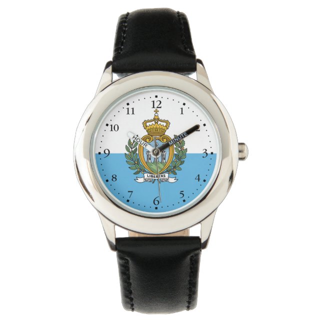 Vlag van San Marino Horloge (Voorkant)