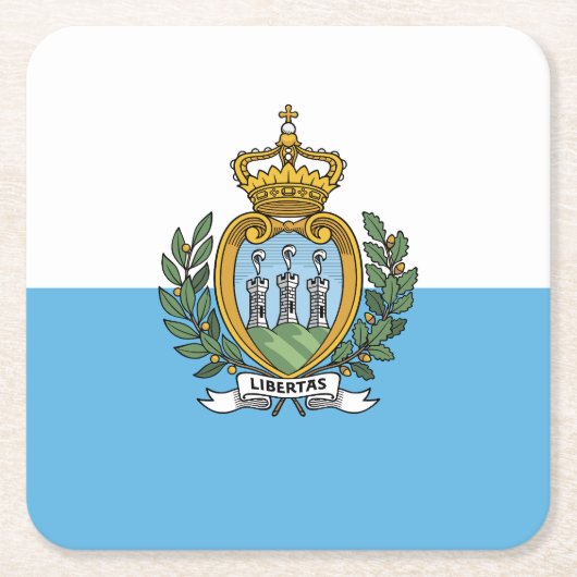 Vlag van San Marino Kartonnen Onderzetters (Voorkant)