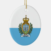 Vlag van San Marino Keramisch Ornament (Rechts)