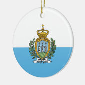Vlag van San Marino Keramisch Ornament (Links)