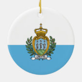 Vlag van San Marino Keramisch Ornament (Achterkant)