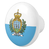 Vlag van San Marino Keramische Knop (Rechts)