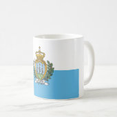 Vlag van San Marino Koffiemok (Voorkant rechts)