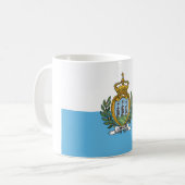 Vlag van San Marino Koffiemok (Voorkant links)