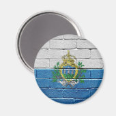 Vlag van San Marino Magneet (Voorkant / Achterkant)