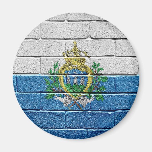 Vlag van San Marino Magneet (Voorkant)