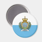 Vlag van San Marino Magneet (Voorkant / Achterkant)