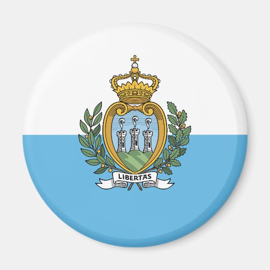 Vlag van San Marino Magneet (Voorkant)