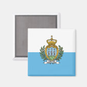 Vlag van San Marino Magneet (Voorkant / Achterkant)
