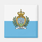 Vlag van San Marino Magneet (Voorkant)