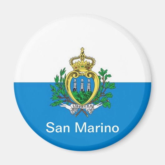 Vlag van San Marino Magneet (Voorkant)