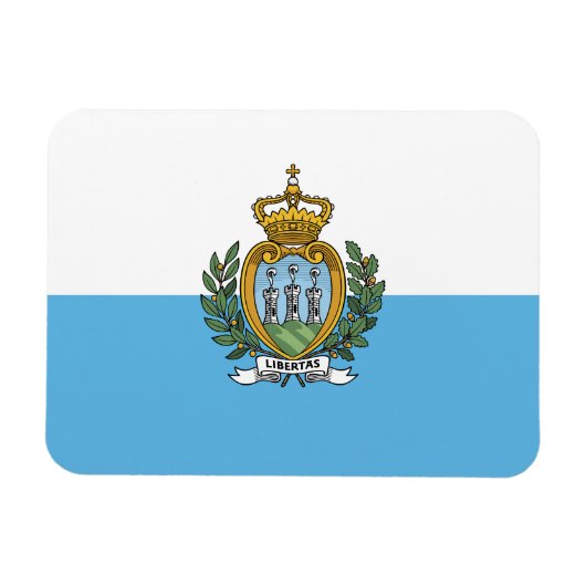 Vlag van San Marino Magneet (Horizontaal)