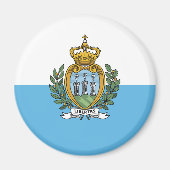 Vlag van San Marino Magneet (Voorkant)