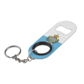 Vlag van San Marino Mini Flessenopener (Voorkant Gekanteld)