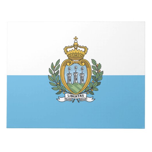 Vlag van San Marino Notitieblok (Voorkant)