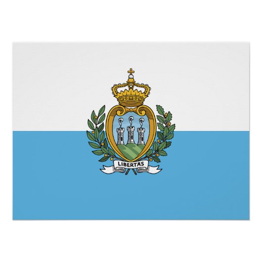 Vlag van San Marino Perfect Poster (Voorkant)