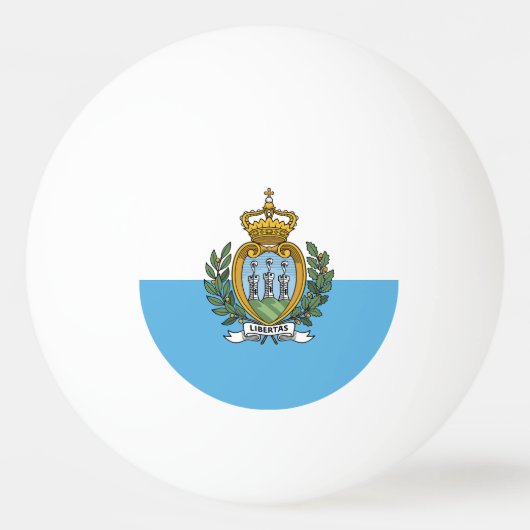 Vlag van San Marino Pingpongbal (Voorkant)