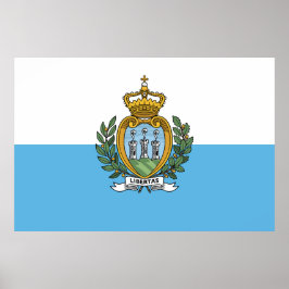 Vlag van San Marino Poster