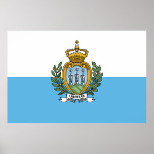 Vlag van San Marino Poster