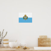 Vlag van San Marino Poster (Keuken)