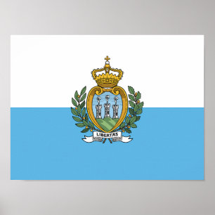 Vlag van San Marino Poster