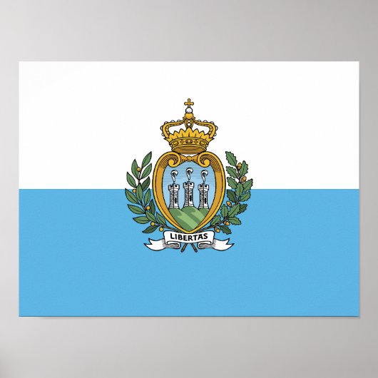 Vlag van San Marino Poster (Voorkant)