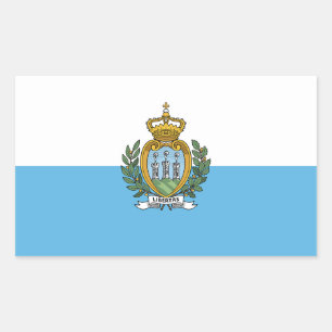 Vlag van San Marino Rechthoekige Sticker