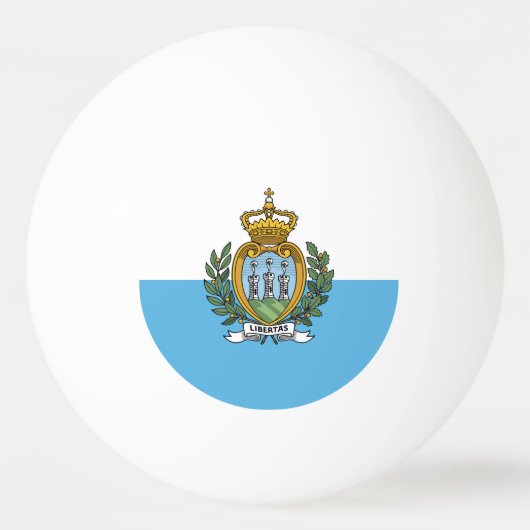 vlag van San Marino/Sammarinese Pingpongbal (Achterkant)