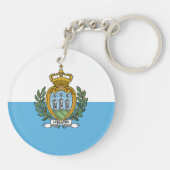Vlag van San Marino Sleutelhanger (Achterkant)