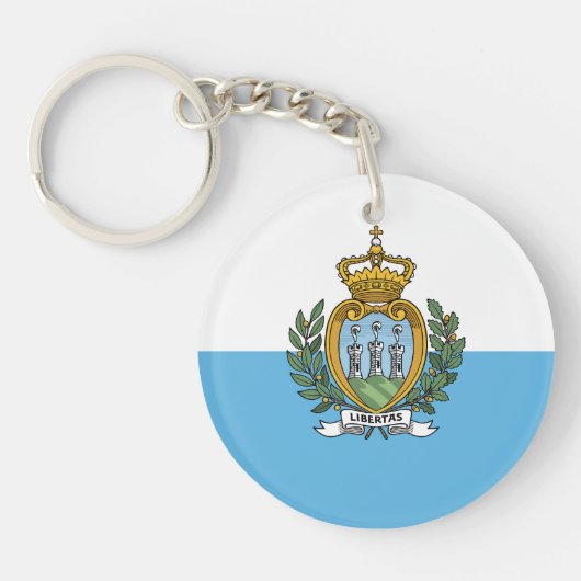 Vlag van San Marino Sleutelhanger (Voorkant)
