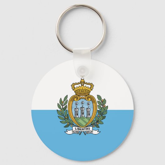 Vlag van San Marino Sleutelhanger (Voorkant)