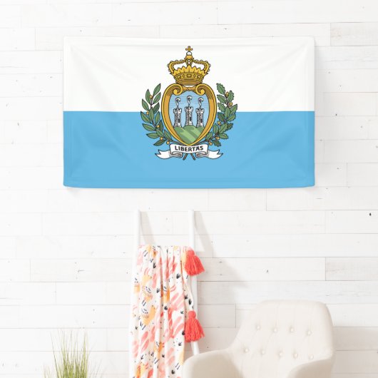 Vlag van San Marino Spandoek (Insitu)