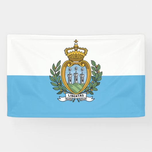 Vlag van San Marino Spandoek (Horizontaal)
