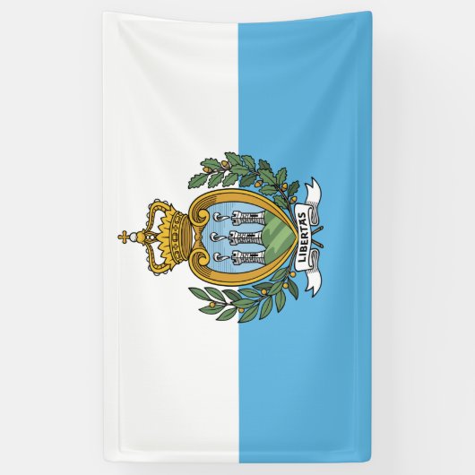 Vlag van San Marino Spandoek (Verticaal)