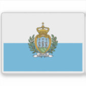 Vlag van San Marino Sticker (Voorkant)